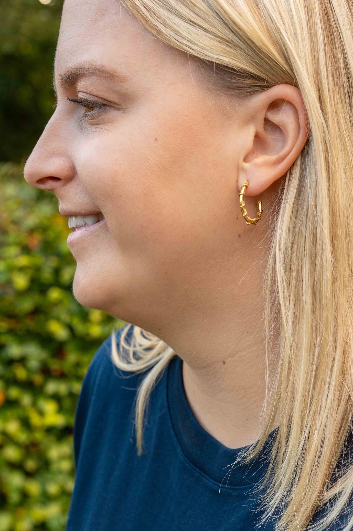 Spiraal oorbellen - Goud vermeil vanconcepts.be