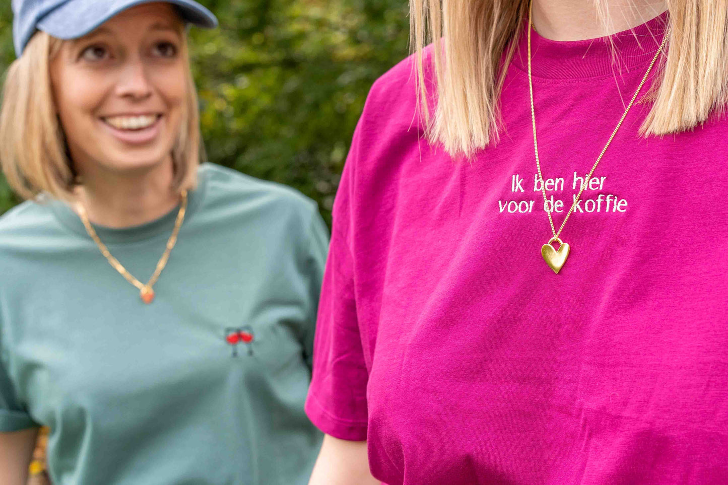 Bold hearts ketting - Goud vermeil vanconcepts.be