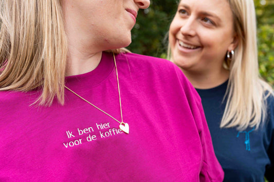 Bold hearts ketting - Goud vermeil vanconcepts.be