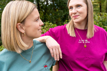 Bold hearts ketting - Goud vermeil vanconcepts.be