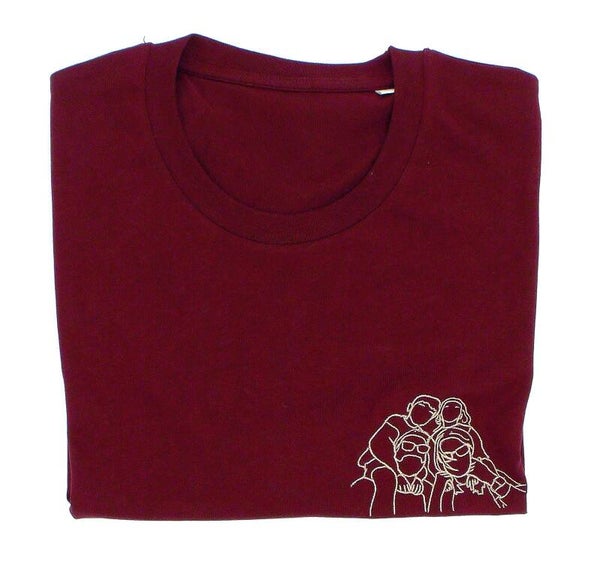 T-shirt met lijntekening of handgeschreven tekst vanconcepts.be