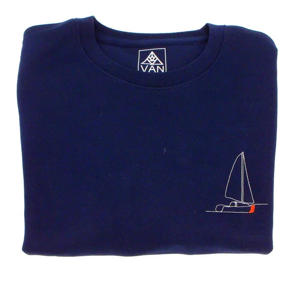 Trui met lijntekening of handgeschreven tekst vanconcepts.be