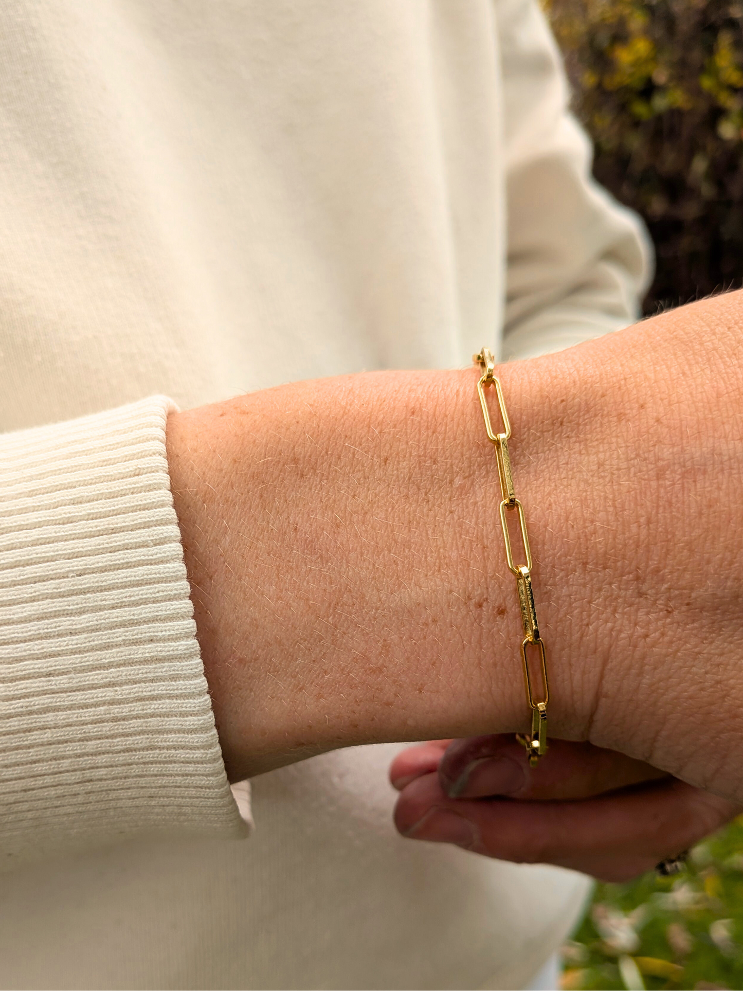 Armband grote schakel - Goud vermeil vanconcepts.be