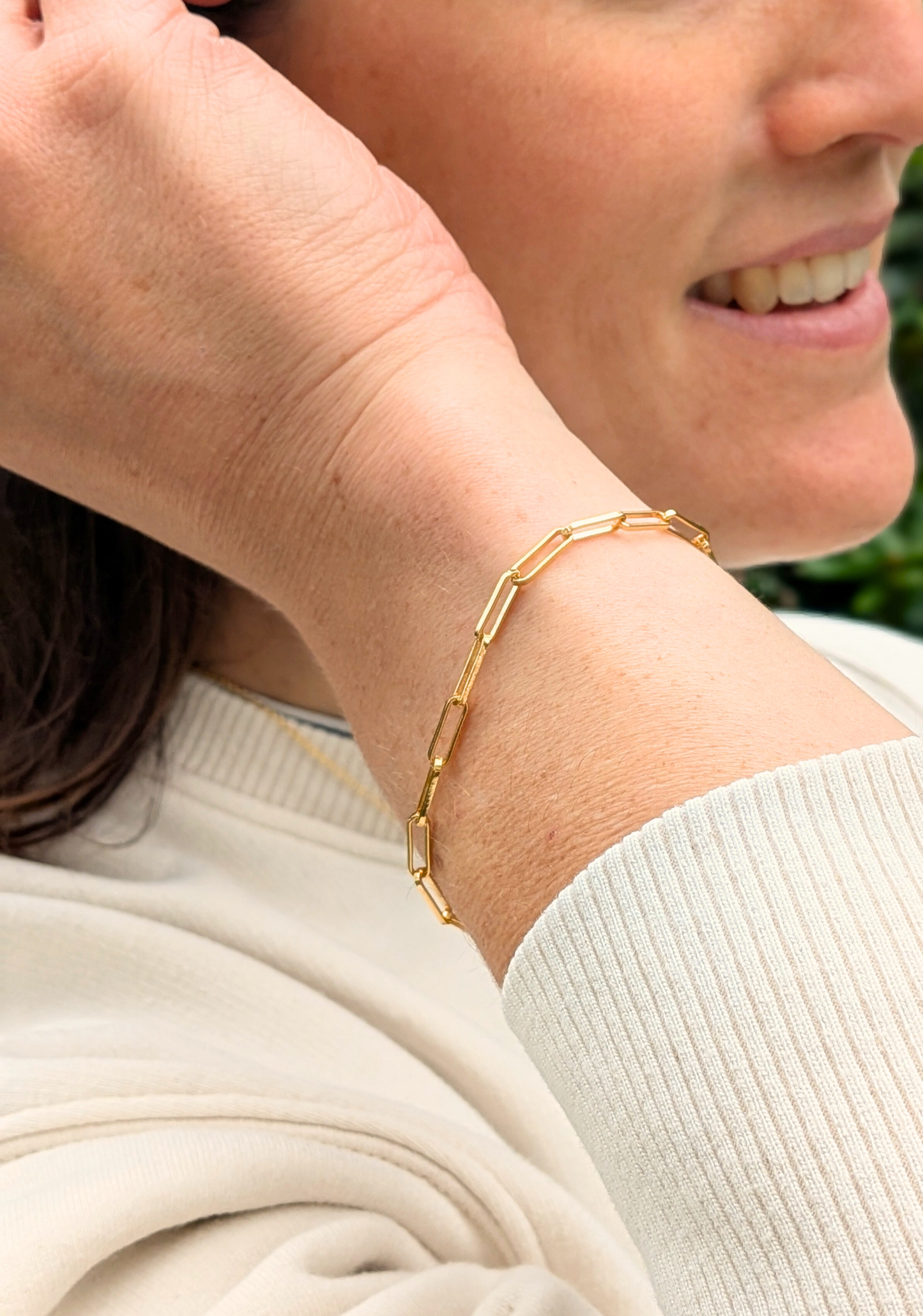 Armband grote schakel - Goud vermeil vanconcepts.be