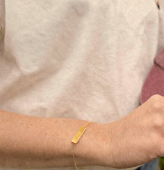 Armband met bar - Gold filled