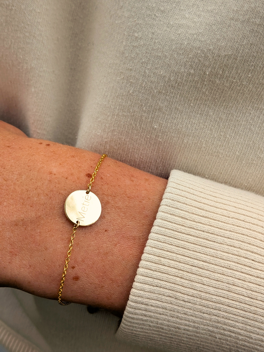 Armband met ronde - Gold filled vanconcepts.be