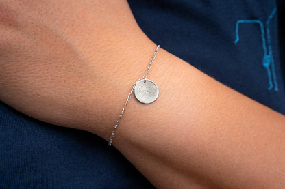 Armband met ronde hanger - Zilver