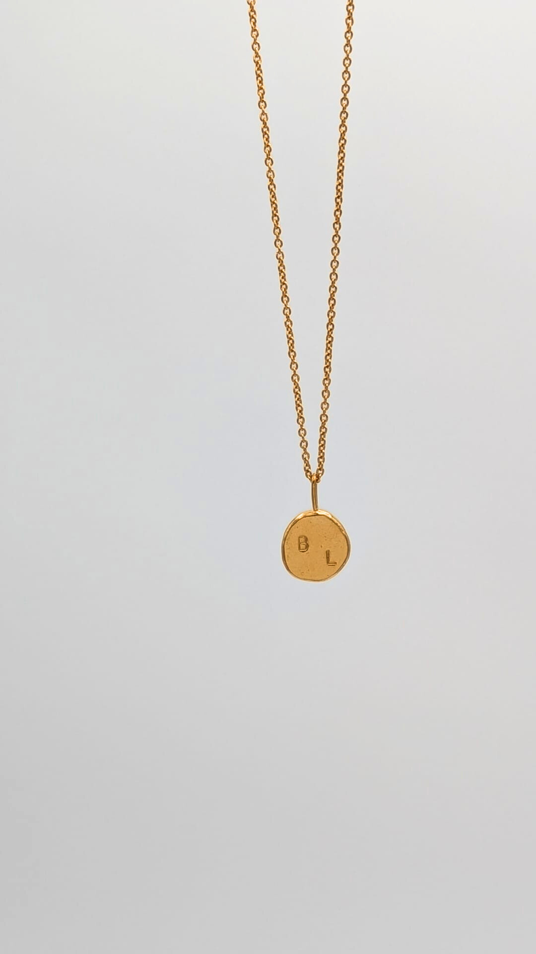 Bold Circle ketting - Goud vermeil vanconcepts.be