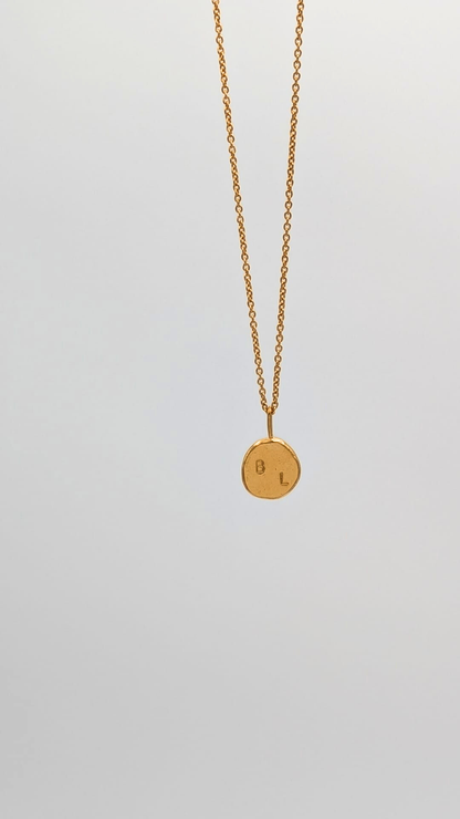 Bold Circle ketting - Goud vermeil vanconcepts.be