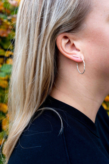 Geweven oorringen - Zilver vanconcepts.be