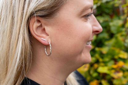 Geweven oorringen - Zilver vanconcepts.be