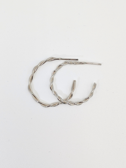 Geweven oorringen - Zilver vanconcepts.be