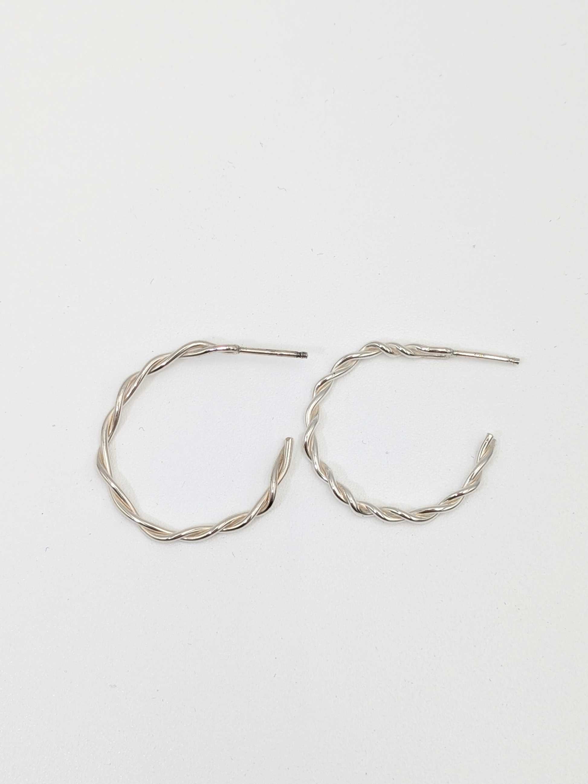 Geweven oorringen - Zilver vanconcepts.be