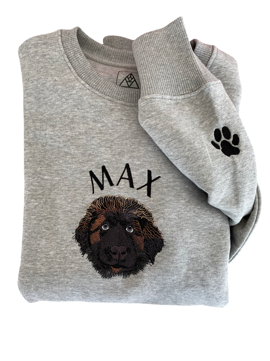 Trui met geborduurde huisdier vanconcepts.be