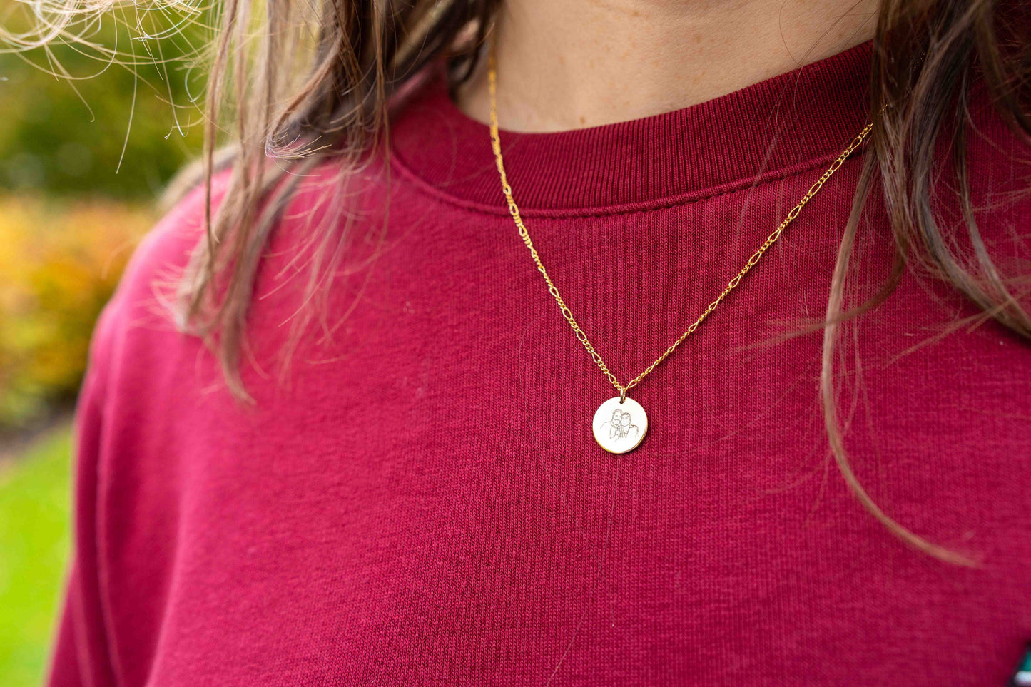 Ketting met ronde hanger - Gold filled vanconcepts.be