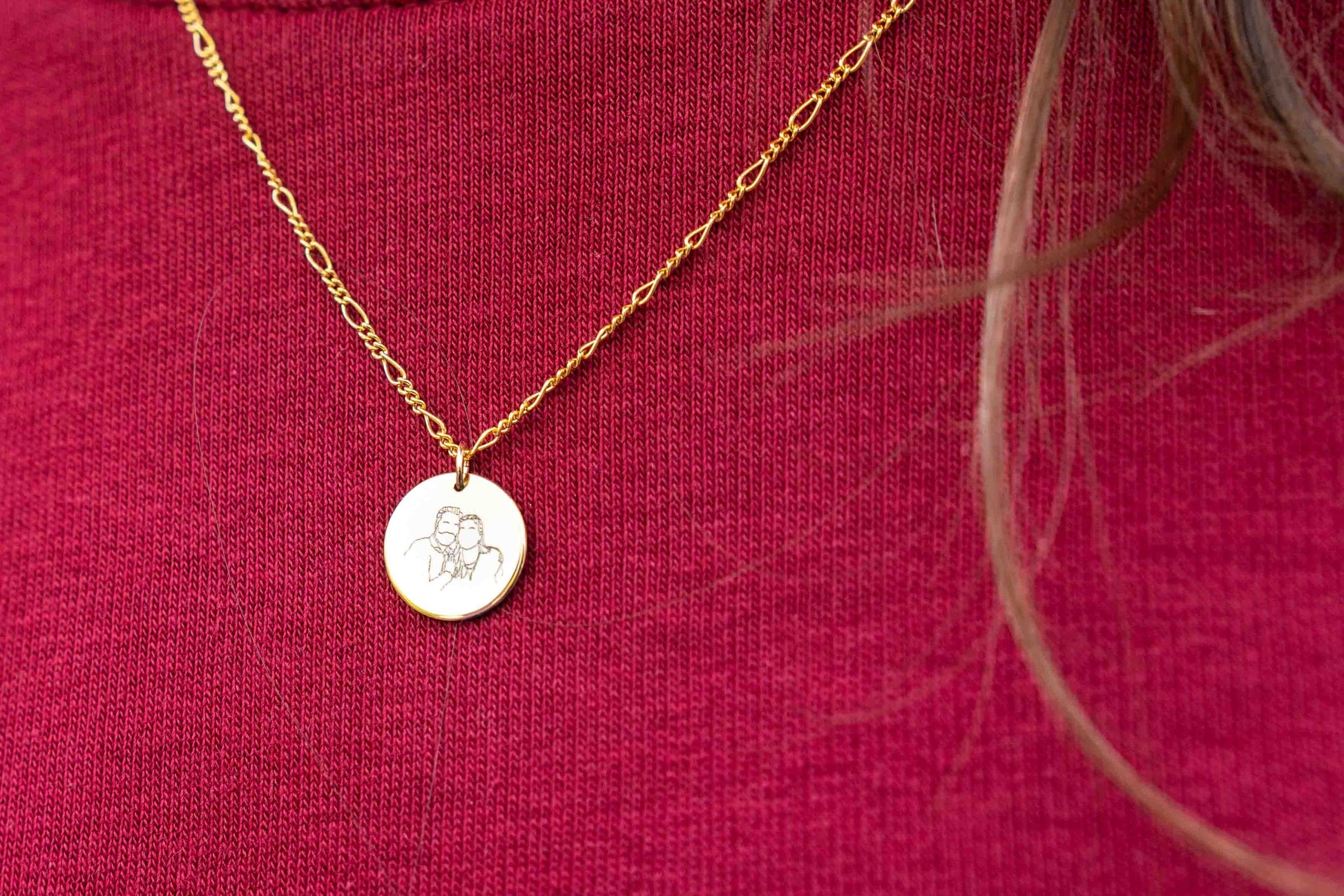 Ketting met ronde hanger - Gold filled vanconcepts.be