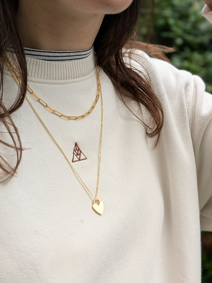 Bold hearts ketting - Goud vermeil vanconcepts.be