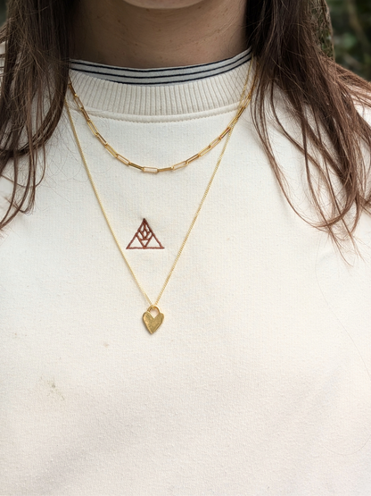 Ketting grote schakel - Goud vermeil vanconcepts.be