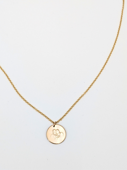 Kinderketting met ronde hanger - Gold filled vanconcepts.be