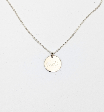 Kinderketting met ronde hanger - Zilver vanconcepts.be