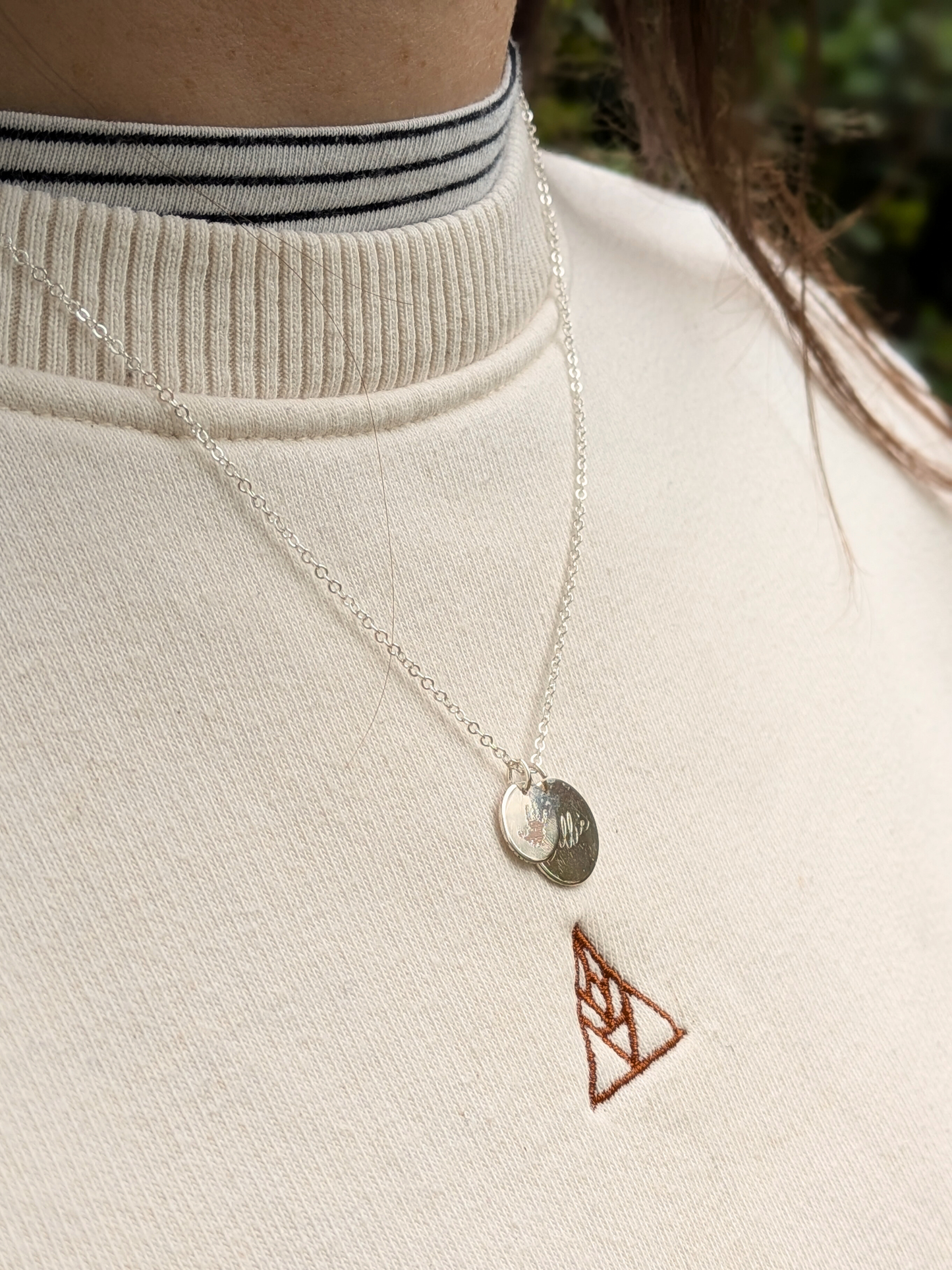 Ketting met grote en kleine ronde hanger - Zilver vanconcepts.be
