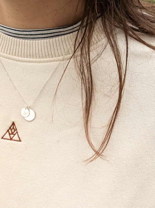 Ketting met grote en kleine ronde hanger - Zilver vanconcepts.be