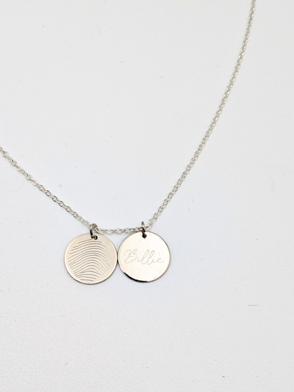 Ketting met twee ronde hangers - Gold filled vanconcepts.be