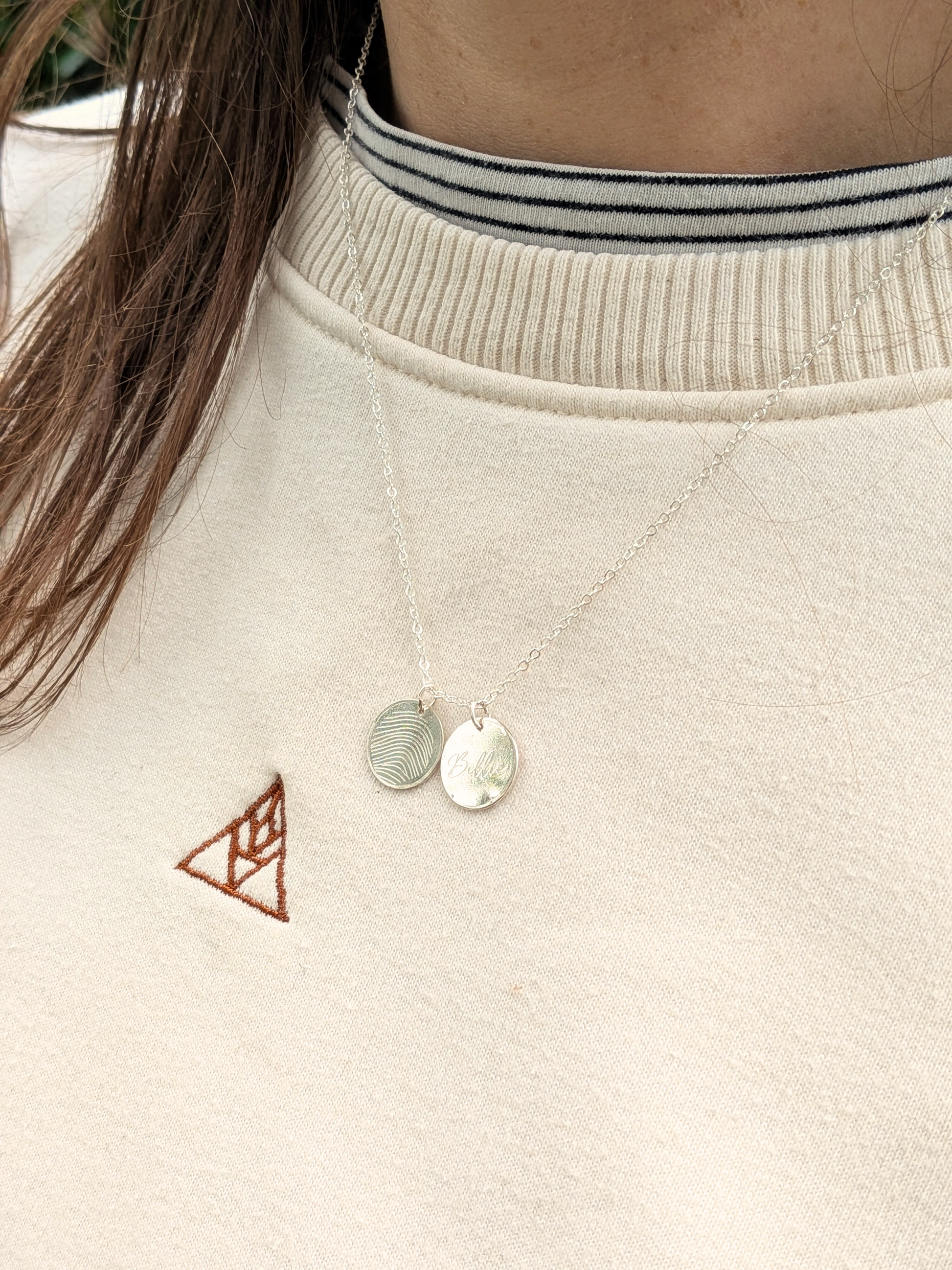 Ketting met twee ronde hangers - Gold filled vanconcepts.be