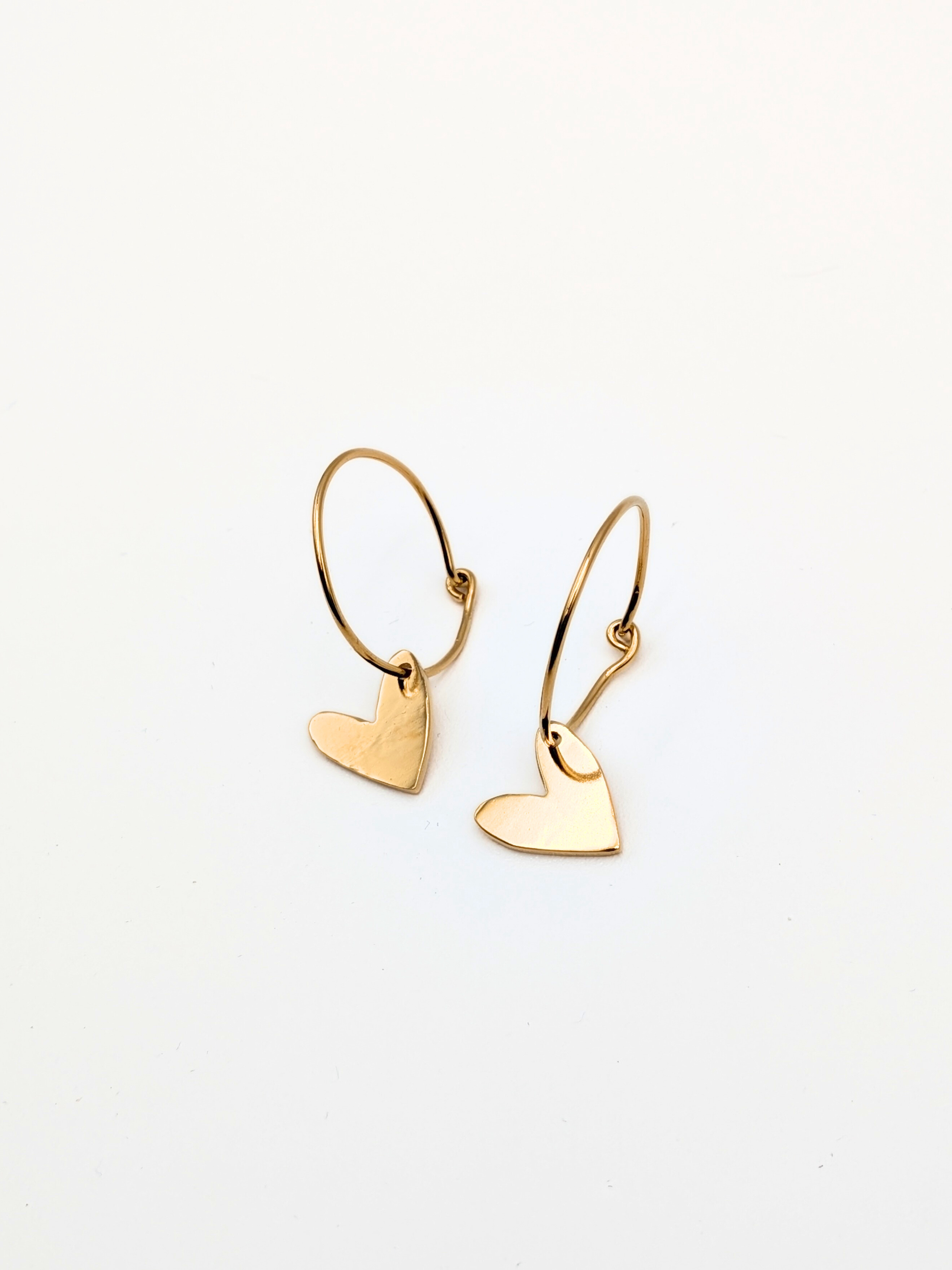Rebel Hearts oorbellen - Goud vermeil vanconcepts.be