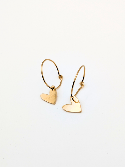 Rebel Hearts oorbellen - Goud vermeil vanconcepts.be