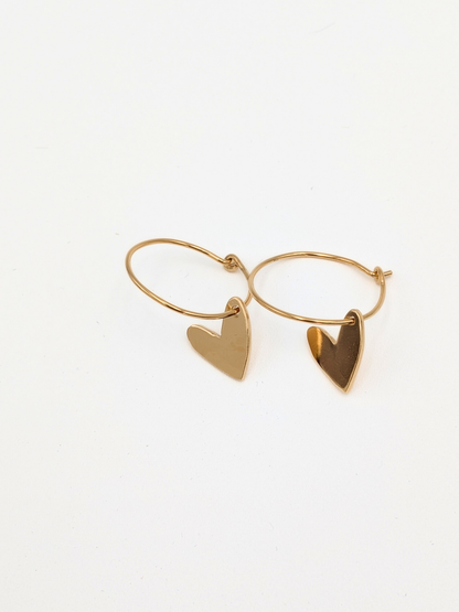 Rebel Hearts oorbellen - Goud vermeil vanconcepts.be