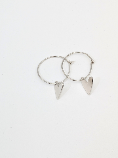 Rebel Hearts oorbellen - Zilver vanconcepts.be