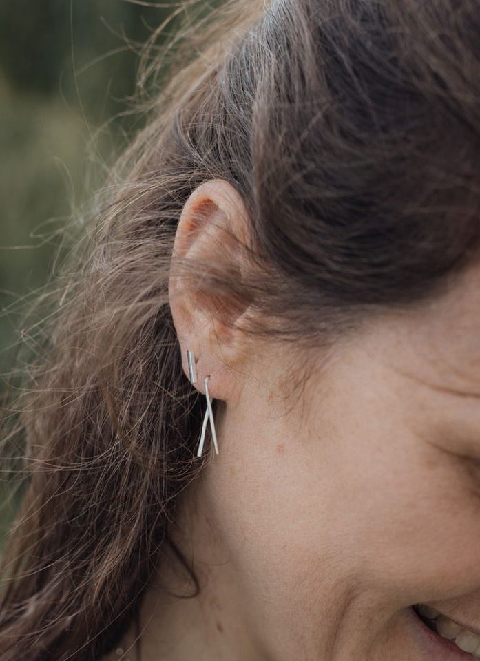 Twist oorbellen - Zilver vanconcepts.be