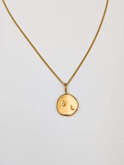 Bold Circle ketting - Goud vermeil vanconcepts.be