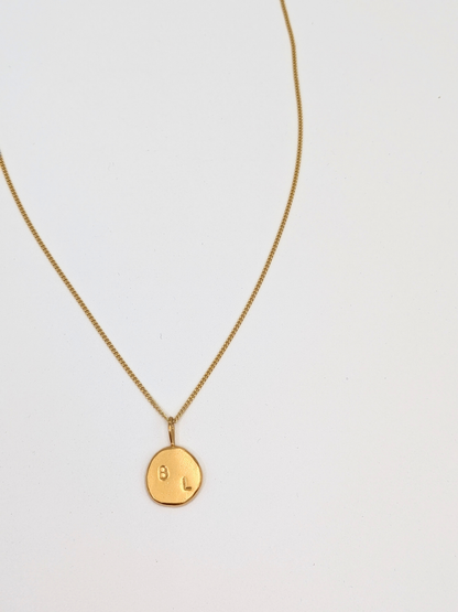 Bold Circle ketting - Goud vermeil vanconcepts.be