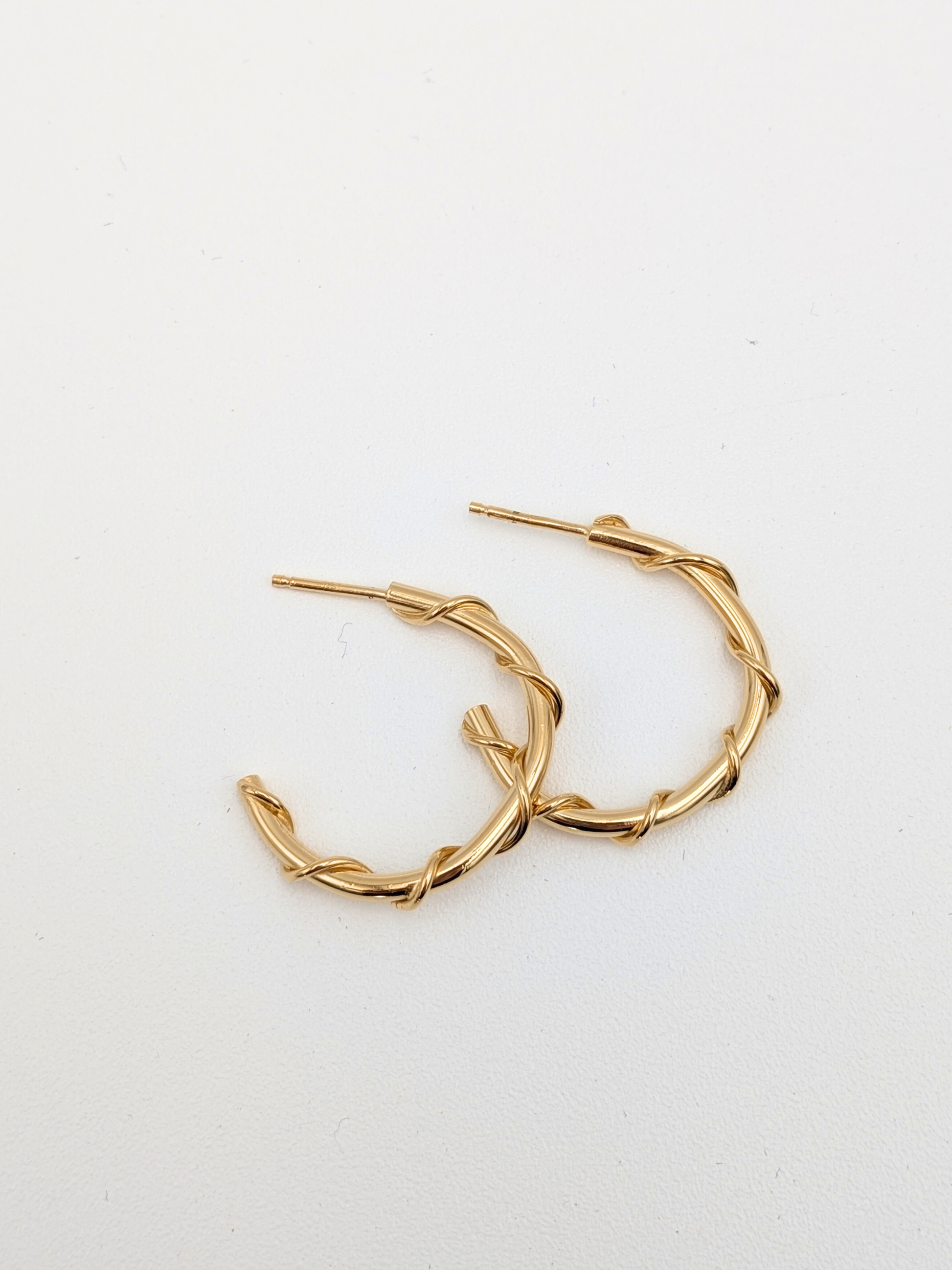Spiraal oorbellen - Goud vermeil vanconcepts.be