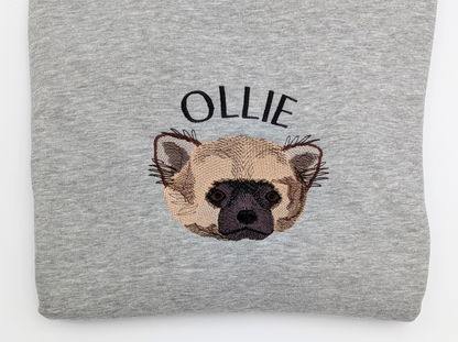 Trui met geborduurde huisdier vanconcepts.be