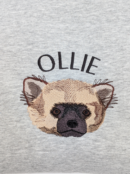 Trui met geborduurde huisdier vanconcepts.be