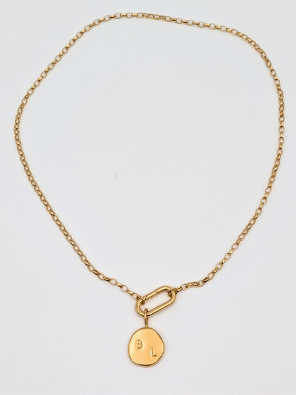 Ketting met bedel - Goud vermeil vanconcepts.be