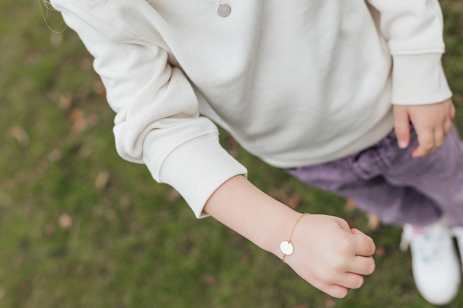 Baby- en kinderarmband met ronde - Gold filled vanconcepts.be