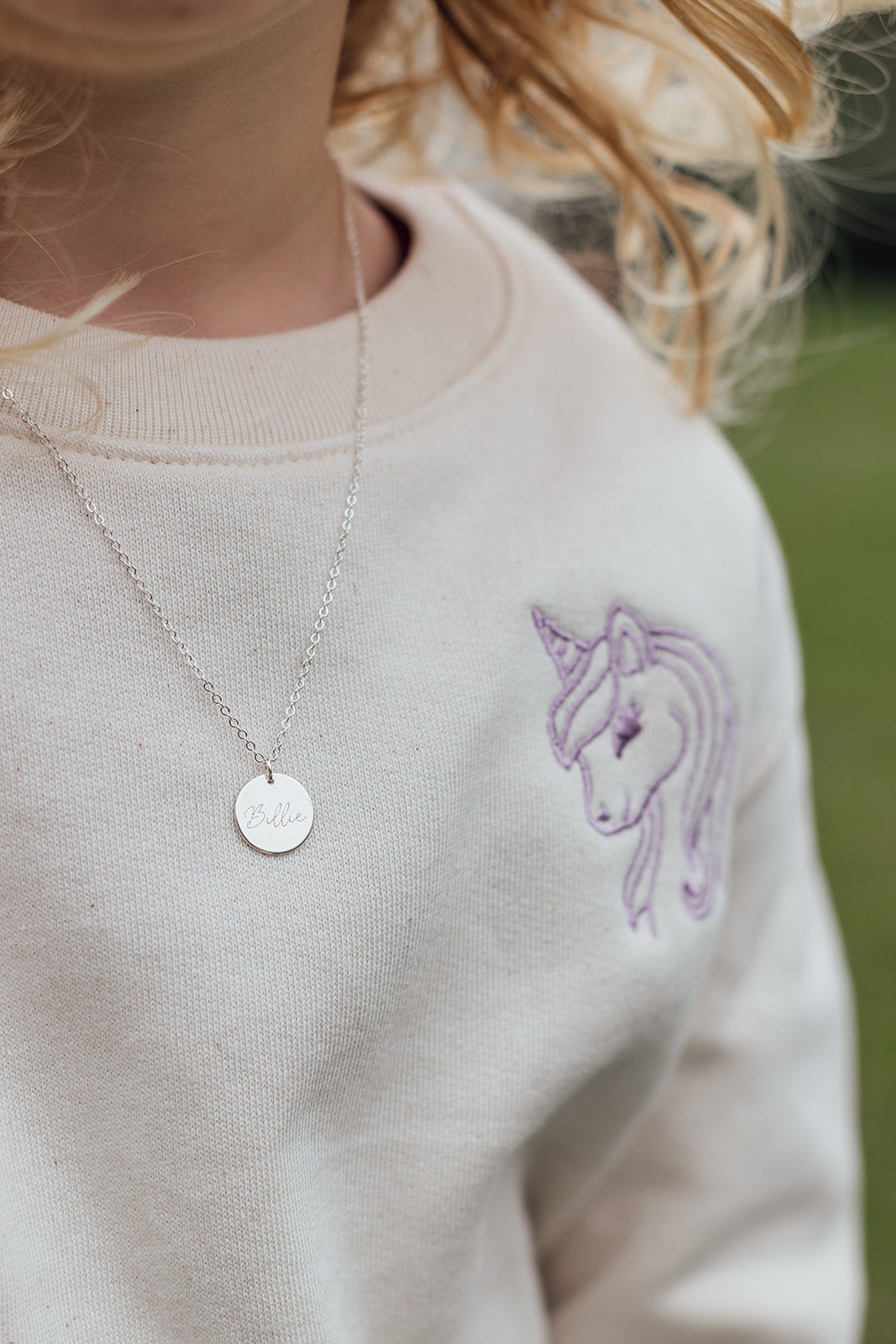Kinderketting met ronde hanger - Zilver vanconcepts.be