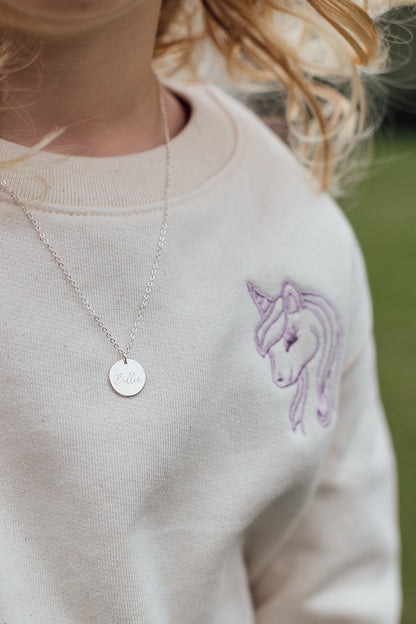 Kinderketting met ronde hanger - Zilver vanconcepts.be