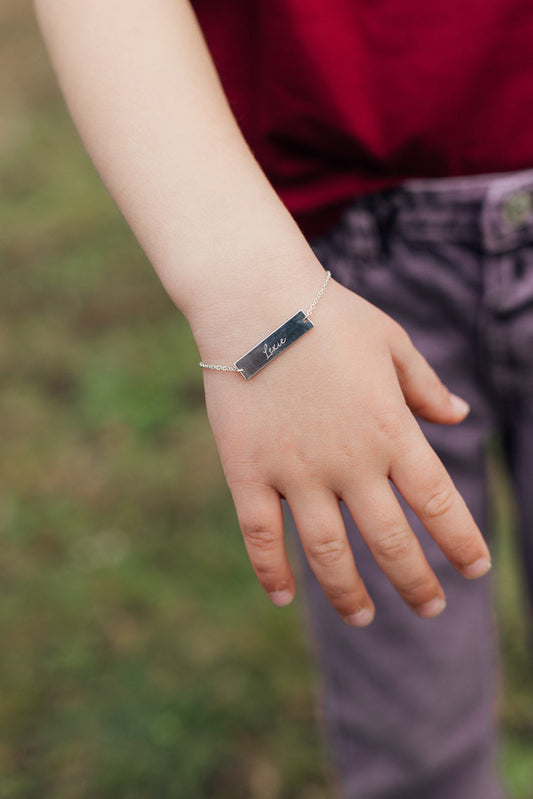 Baby- en kinderarmband met bar - Gold filled vanconcepts.be