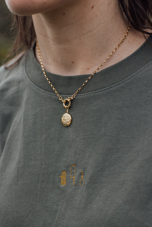 Ketting met bedel - Goud vermeil vanconcepts.be