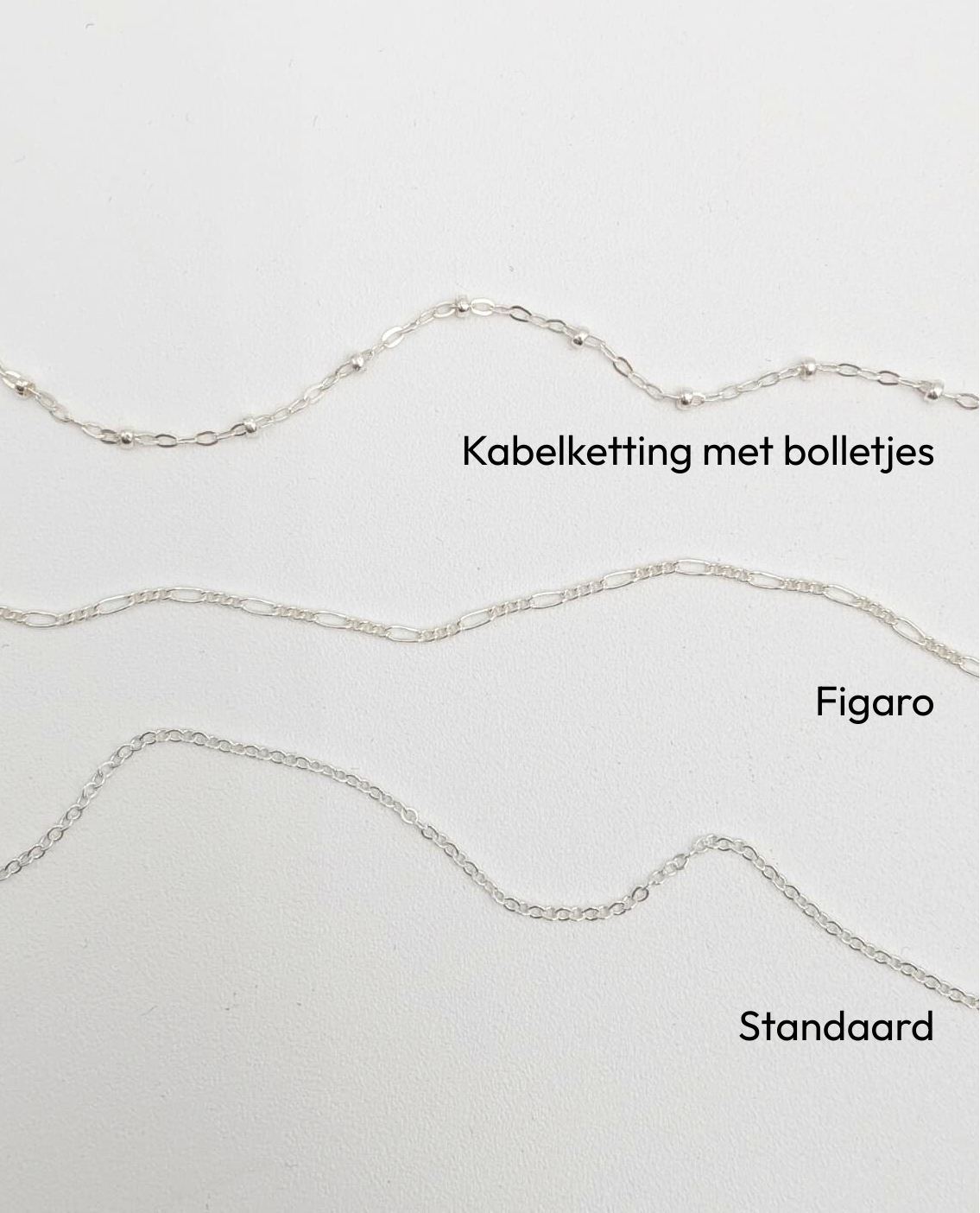 Ketting met grote en kleine ronde hanger - Zilver vanconcepts.be
