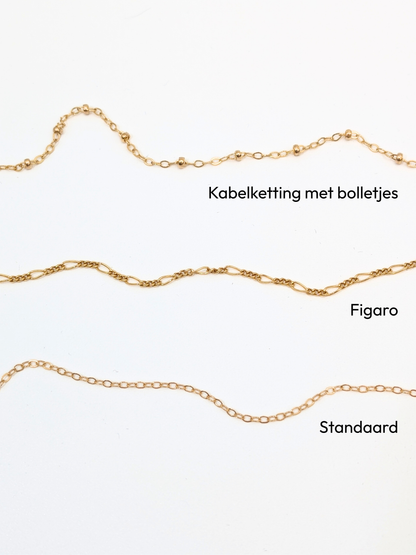 Ketting met ronde hanger - Gold filled vanconcepts.be