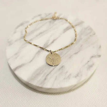 Armband met ronde hanger - Gold filled vanconcepts.be