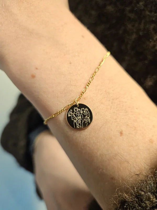 Armband met ronde hanger - Gold filled vanconcepts.be
