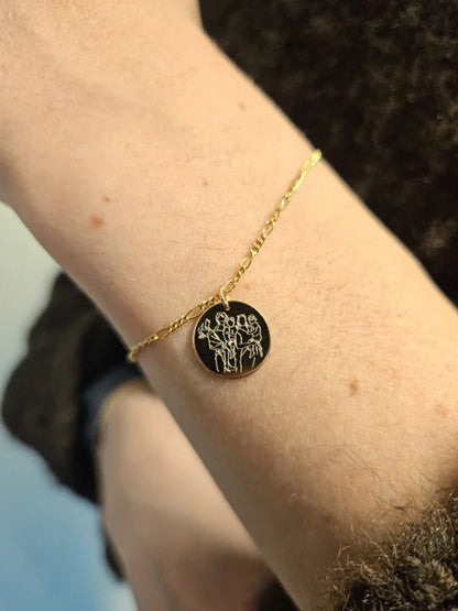 Armband met ronde hanger - Gold filled vanconcepts.be