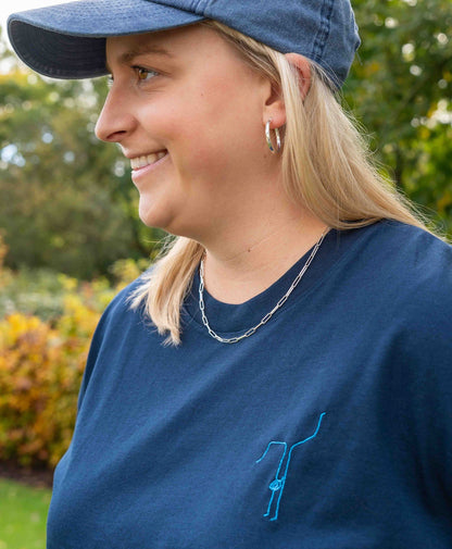 Oversized t-shirt met lijntekening of handgeschreven tekst vanconcepts.be